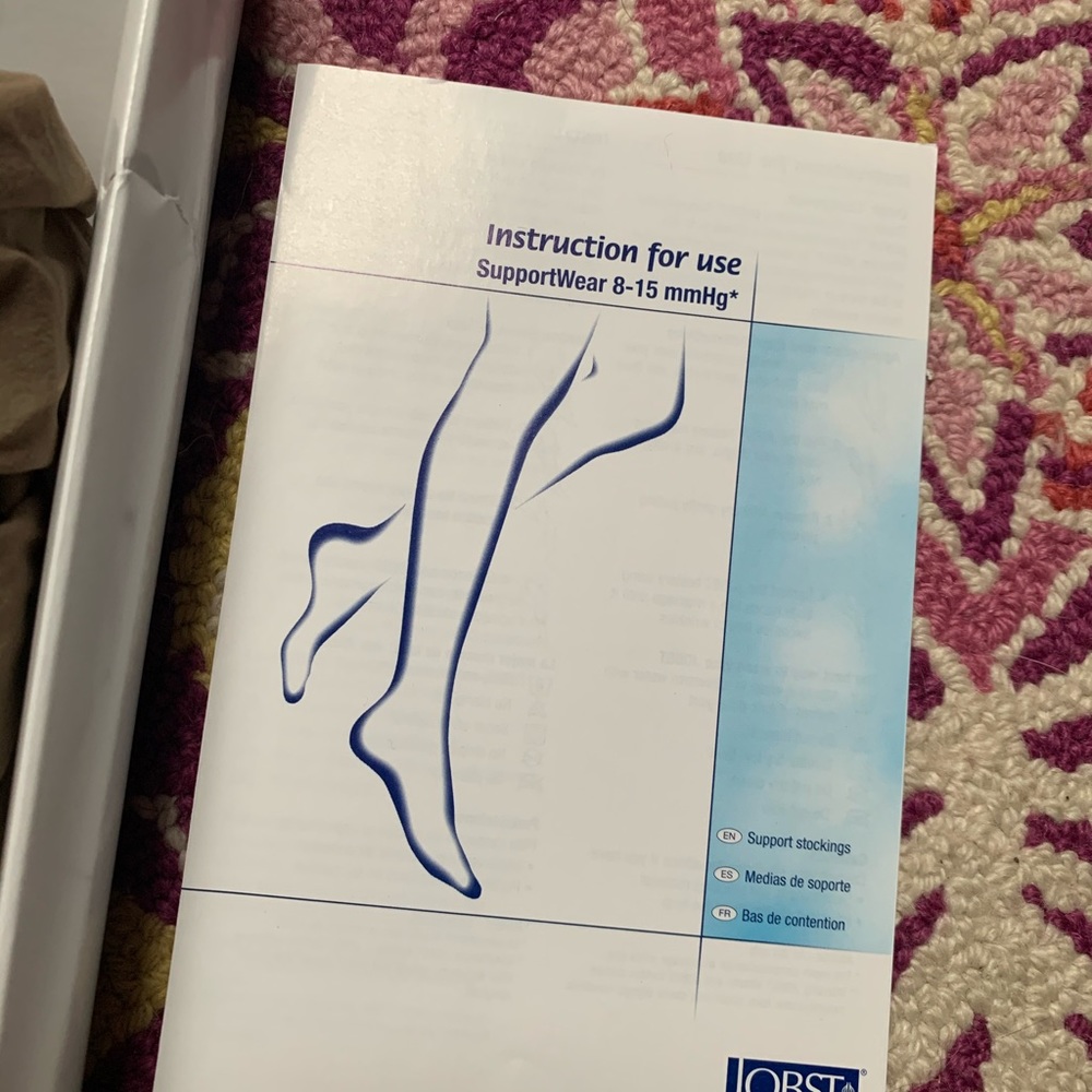 Silky Beige Size Small Compression Stockings - image 4